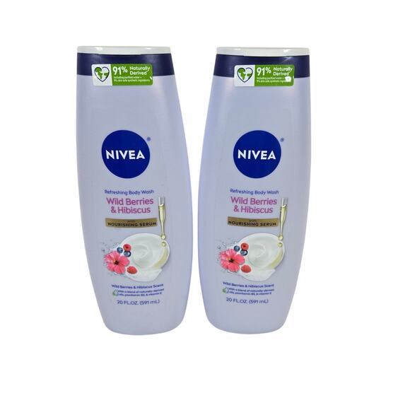 Nivea Other - Nivea Wild Berries & Hibiscus Refreshing Body Wash 20 Fl oz NEW 2 pack